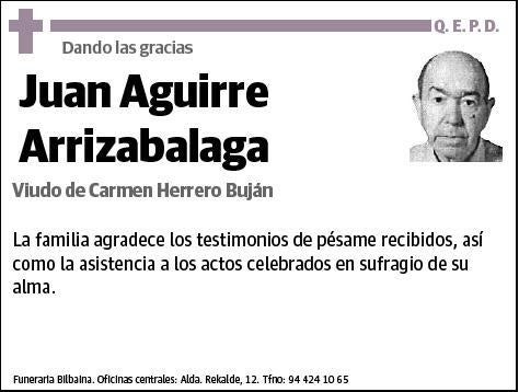 AGUIRRE ARRIZABALAGA,JUAN