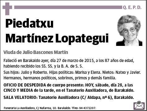 MARTINEZ LOPATEGUI,PIEDATXU