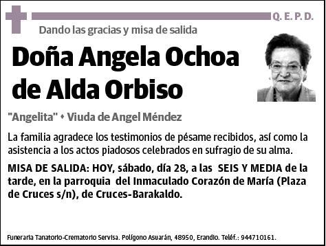 OCHOA DE ALDA ORBISO,ANGELA