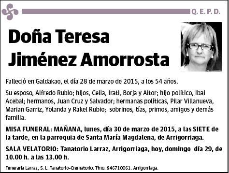 JIMENEZ AMORROSTA,TERESA