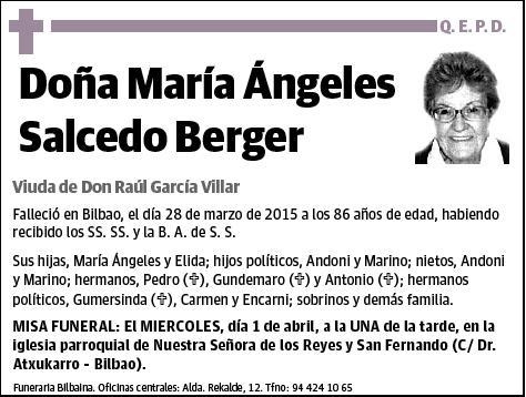 SALCEDO BERGER,MARIA ANGELES