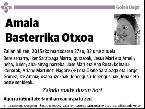 BASTERRIKA OTXOA,AMAIA