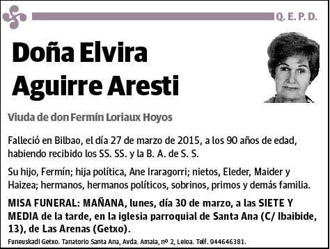 AGUIRRE ARESTI,ELVIRA