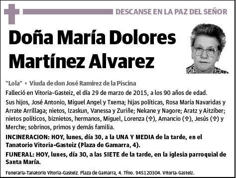 MARTINEZ ALVAREZ,MARIA DOLORES