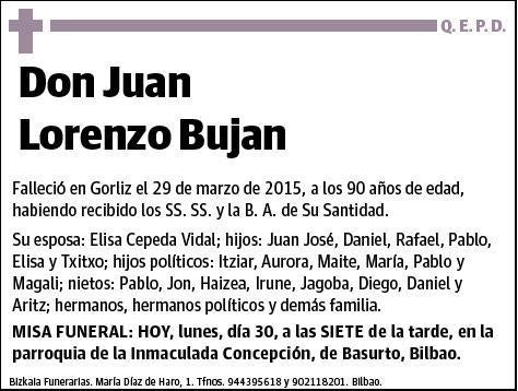 LORENZO BUJAN,JUAN