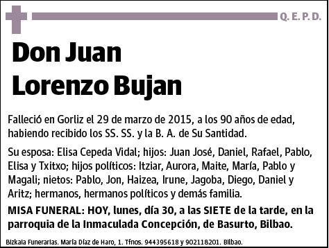 LORENZO BUJAN,JUAN