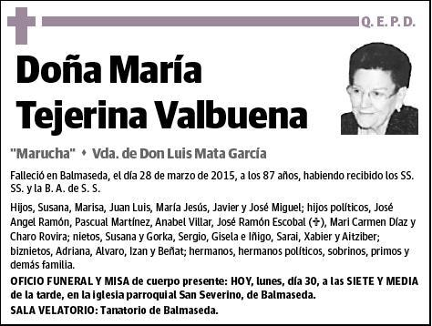 TEJERINA VALBUENA,MARIA