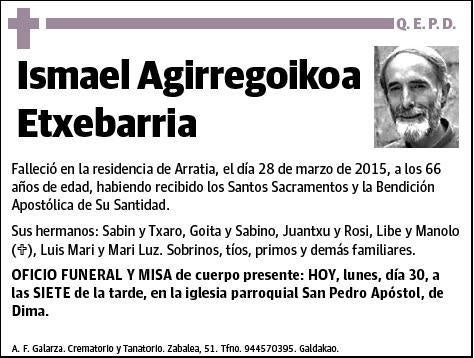 AGIRREGOIKOA ETXEBARRIA,ISMAEL