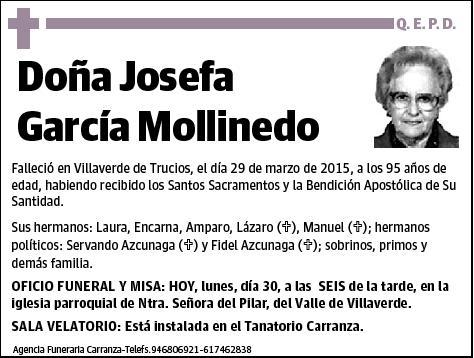 GARCIA MOLLINEDO,JOSEFA