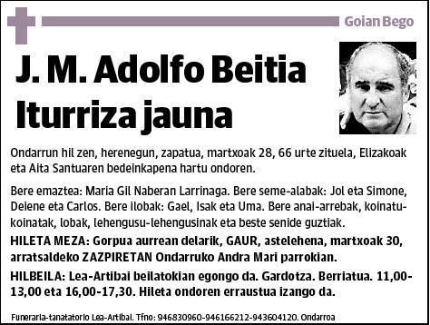 BEITIA ITURRIZA,J. M. ADOLFO