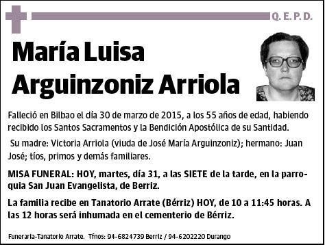 ARGUINZONIZ ARRIOLA,MARIA LUISA