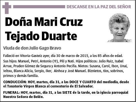 TEJADO DUARTE,MARI CRUZ