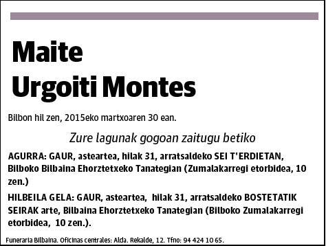 URGOITI MONTES,MAITE