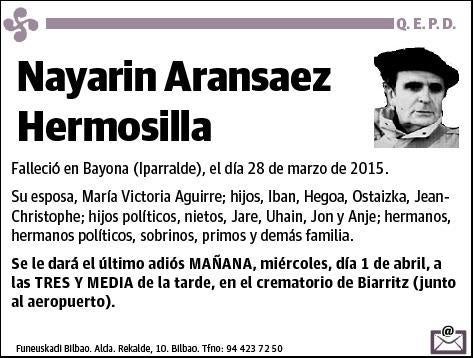 ARANSAEZ HERMOSILLA,NAYARIN