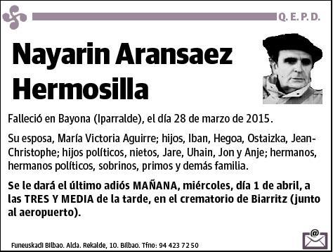 ARANSAEZ HERMOSILLA,NAYARIN