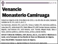 MONASTERIO CAMIRUAGA,VENANCIO
