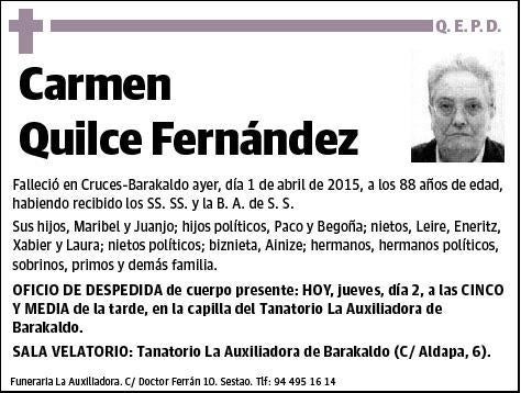 QUILCE FERNANDEZ,CARMEN