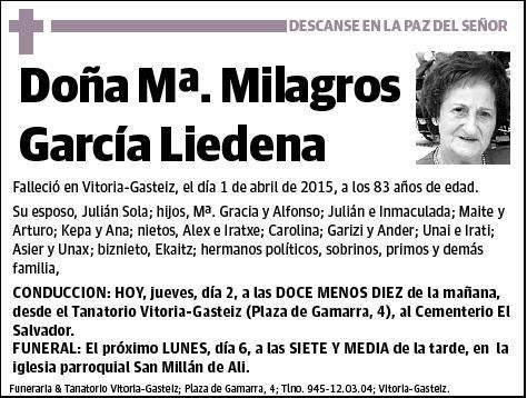 GARCIA LIEDENA,MARIA MILAGROS