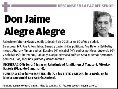 ALEGRE ALEGRE,JAIME