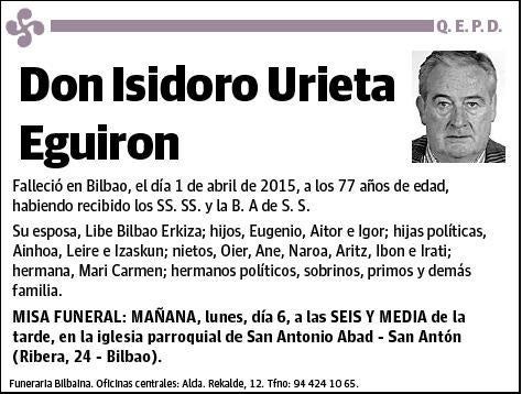 URIETA EGUIRON,ISIDORO