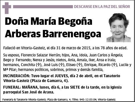 ARBERAS BARRENENGOA,MARIA BEGOÑA