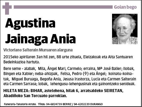 JAINAGA ANIA,AGUSTINA