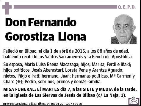 GOROSTIZA LLONA,FERNANDO