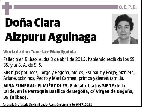 AIZPURU AGUINAGA,CLARA