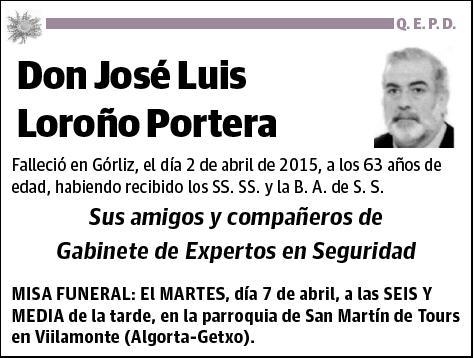 LOROÑO PORTERA,JOSE LUIS