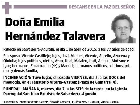 HERNANDEZ TALAVERA,EMILIA