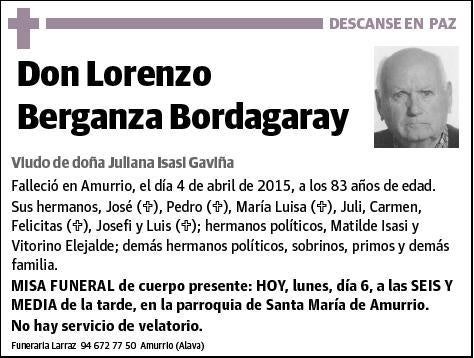 BERGANZA BORDAGARAY,LORENZO