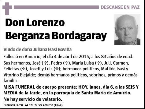 BERGANZA BORDAGARAY,LORENZO