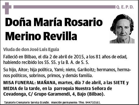 MERINO REVILLA,MARIA ROSARIO