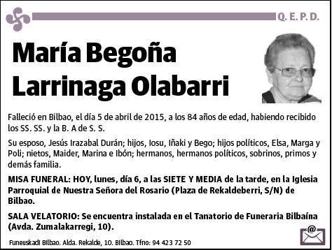 LARRINAGA OLABARRI,MARIA BEGOÑA