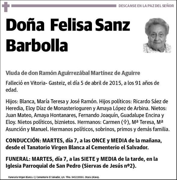 SANZ BARBOLLA,FELISA