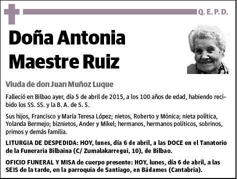 MAESTRE RUIZ,ANTONIA