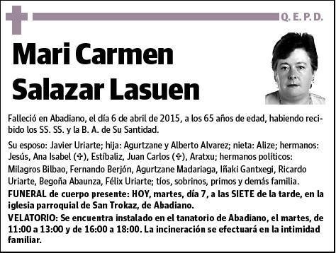 SALAZAR LASUEN,MARI CARMEN