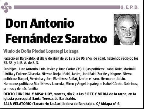 FERNANDEZ SARATXO,ANTONIO