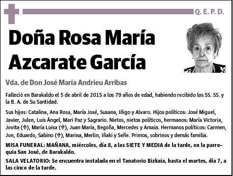 AZCARATE GARCIA,ROSA MARIA