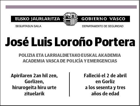 LOROÑO PORTERA,JOSE LUIS