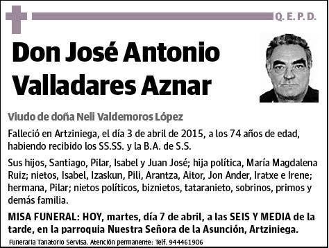 VALLADARES AZNAR,JOSE ANTONIO