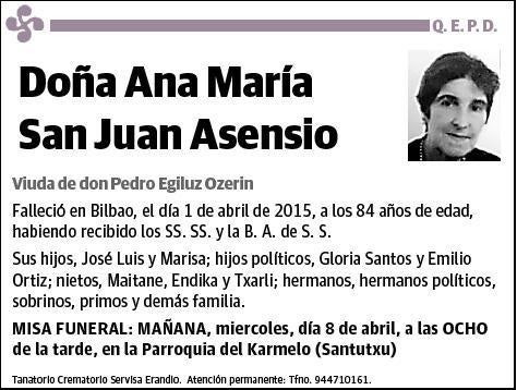 SAN JUAN ASENSIO,ANA MARIA