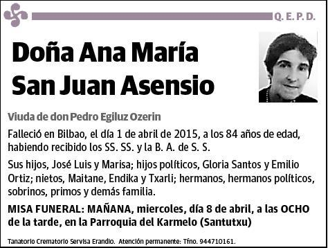 SAN JUAN ASENSIO,ANA MARIA