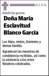 BLANCO GARCIA,MARIA ESCLAVITUD