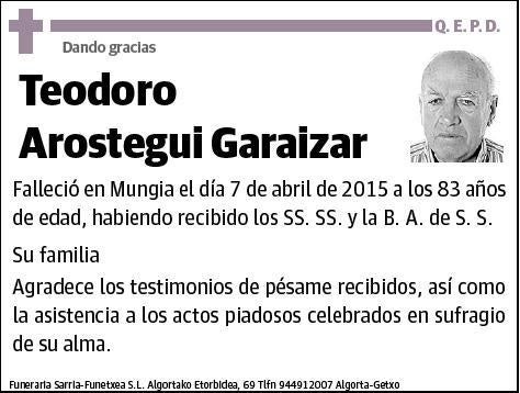 AROSTEGUI GARAIZAR,TEODORO