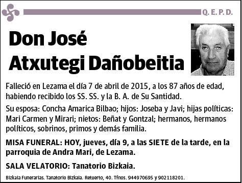 ATXUTEGI DAÑOBEITIA,JOSE