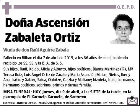 ZABALETA ORTIZ,ASCENSION