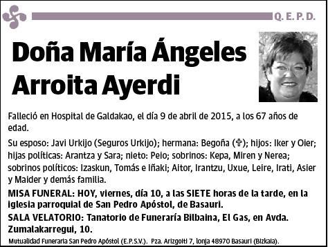 ARROITA AYERDI,MARIA ANGELES