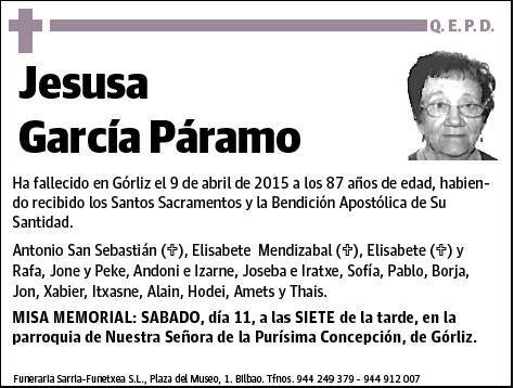 GARCIA PARAMO,JESUSA