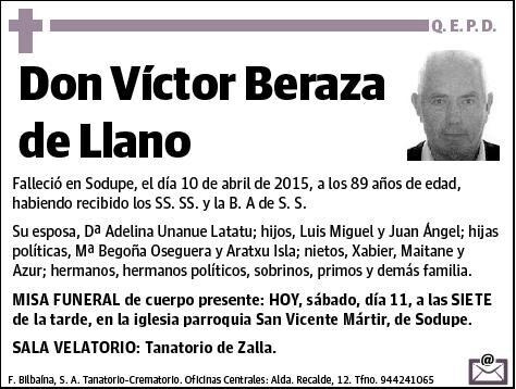 BERAZA DE LLANO,VICTOR